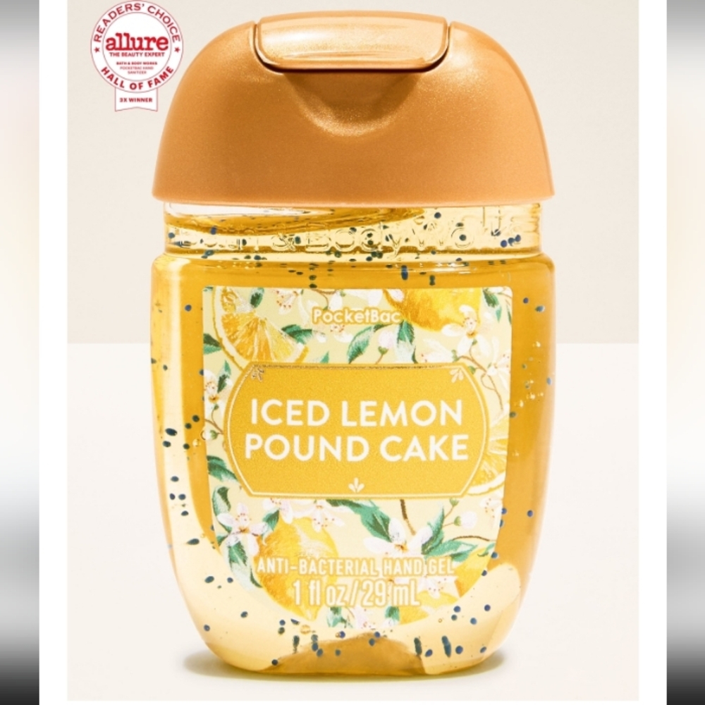 Bath & Body Works Iced Lemon Pound Cake Hand Gel - Gold